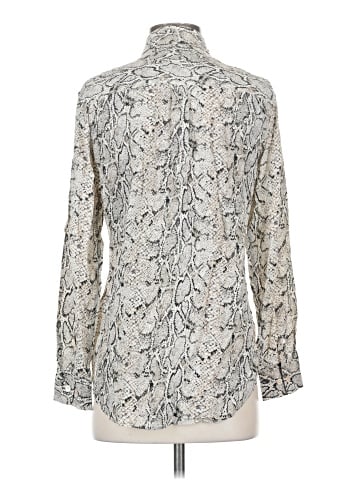 Equipment Long Sleeve Silk Top (view 2)