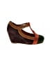 IBIZA Color Block Brown Wedges Size 6 - photo 1