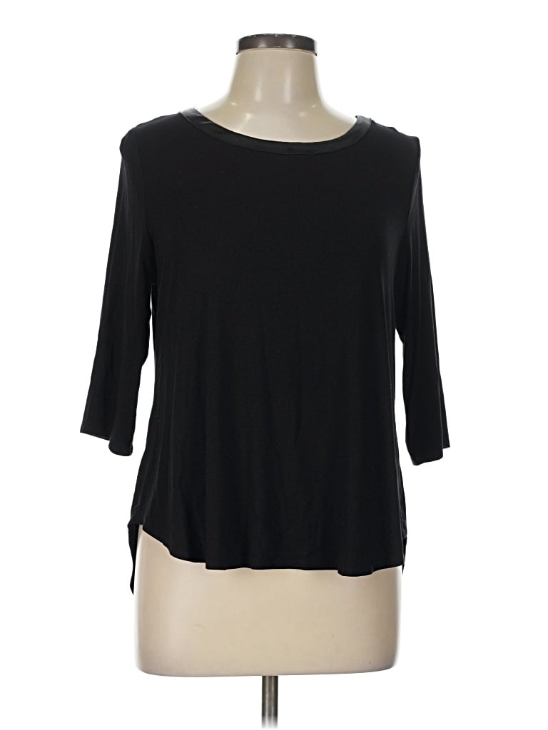 Pre-owned Alfani 3/4 Sleeve T-shirt In Black