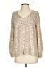 Vine & Love 100% Polyester Gold Long Sleeve Blouse Size S - photo 1