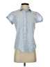 UNTUCKit 100% Cotton Hearts Blue Short Sleeve Blouse Size XS - photo 1