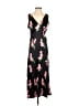 Lea & Viola 100% Polyester Floral Black Casual Dress Size M - photo 1