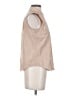 DKNY 100% Cotton Stripes Tan Sleeveless Button-Down Shirt Size 2 (petite) - photo 4
