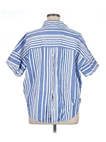 Madewell Courier Button-Back Shirt in Hinsdale Stripe (view 2)