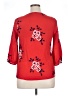 Kindred 100% Polyester Red 3/4 Sleeve Blouse Size XL Petite - photo 2