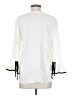 Maven West 100% Cupro Ivory 3/4 Sleeve Blouse Size S - photo 2