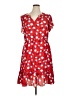 Talbots Print Red Casual Dress Size 16 Petite - photo 1