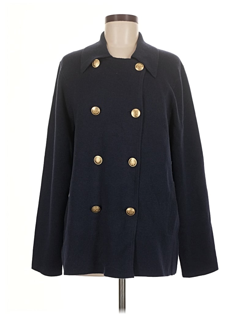 Pre-owned Jcrew Coat In Blue