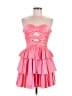 Unbranded 100% Polyester Hearts Pink Cocktail Dress Size 8 - photo 1