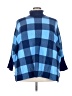Alfani Checkered-gingham Blue Poncho Size 3X - photo 1