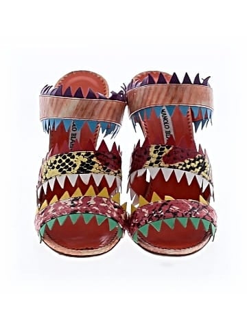 Manolo Blahnik Watersnake Sandals (view 2)