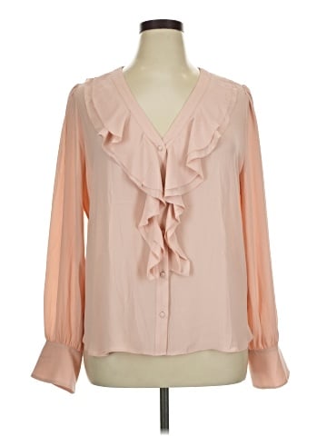 White House Black Market Long Sleeve Blouse (view 1)