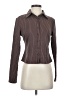 Shein Stripes Brown Long Sleeve Blouse Size 2 - photo 1