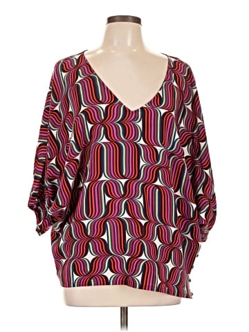 Trina Turk 3/4 Sleeve Silk Top (view 1)
