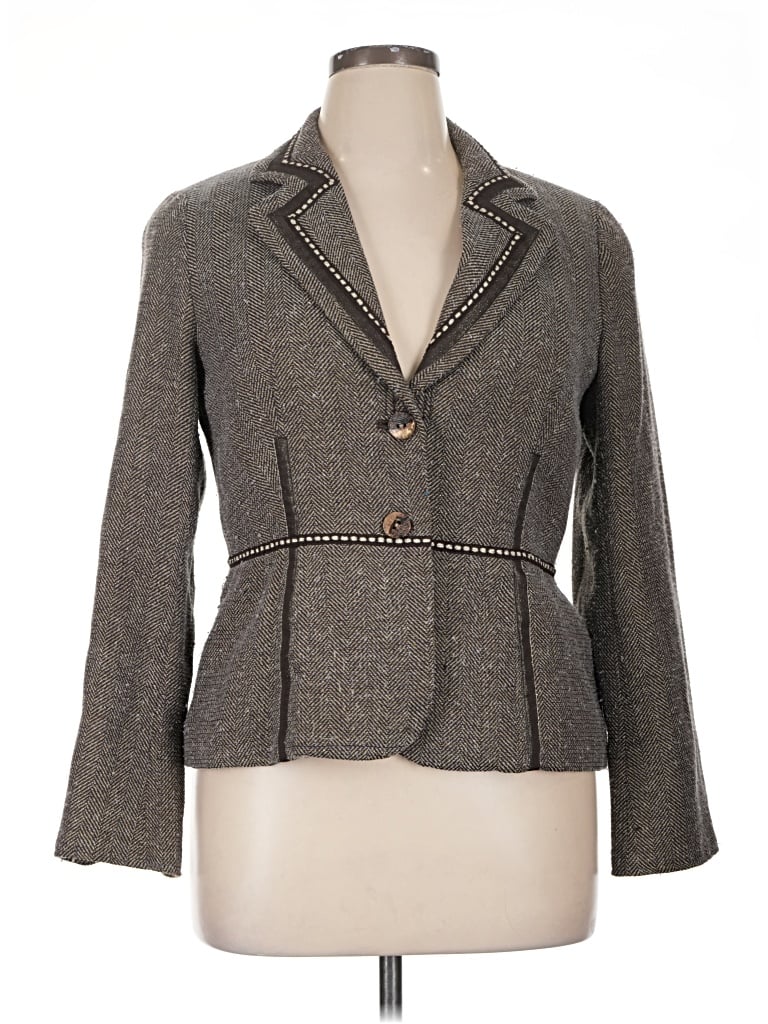 Pre-owned Coldwater Creek Blazer Jacket In Brown