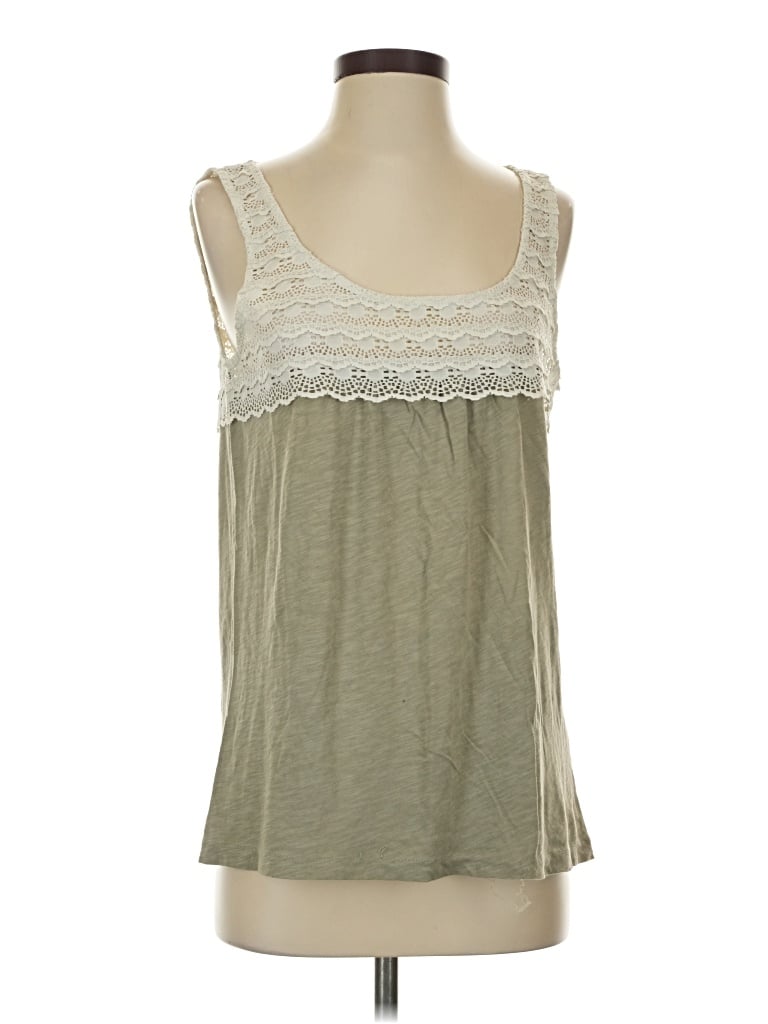 Pre-owned Jcrew Sleeveless Top Green Scoop Neck Tops