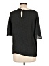 A New Day 100% Polyester Black Short Sleeve Blouse Size L - photo 2