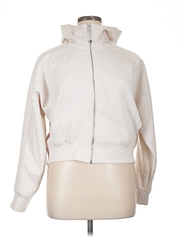 Pre-owned Happily Grey Zip Up Hoodie In Ivory