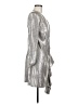 Skies Are Blue Metallic Silver Cocktail Dress Size M - photo 4
