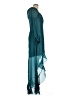 FLORET STUDIOS 100% Polyester Solid Teal Cocktail Dress Size L - photo 4