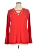 MICHAEL Michael Kors Red Long Sleeve Blouse Size XL - photo 1