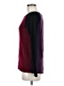 Ply Cashmere Color Block Burgundy Pullover Sweater One size - photo 5