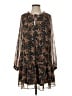 Ann Taylor LOFT 100% Polyester Floral Black Casual Dress Size S - photo 1