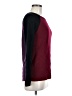 Ply Cashmere Color Block Burgundy Pullover Sweater One size - photo 4