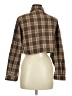 Shein Plaid Brown Long Sleeve Button-Down Shirt Size 6 - photo 2