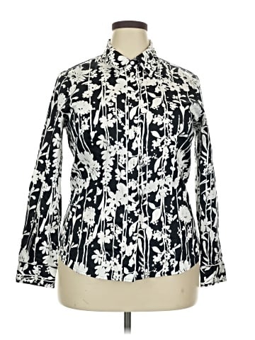 Jones New York Signature Long Sleeve Blouse (view 1)