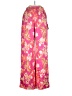 Lulus 100% Polyester Floral Pink Casual Pants Size S - photo 1