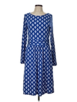 blue damask dress Blue Damask Shoulder Tie Midi Dress