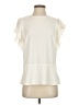Ann Taylor 100% Polyester Ivory Short Sleeve Blouse Size 4 - photo 1