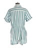 Old Navy 100% Cotton Stripes Teal Romper Size L (petite) - photo 2