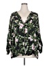 Bobeau 100% Polyester Floral Green 3/4 Sleeve Blouse Size 2X - photo 1