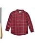 Carter's 100% Cotton Plaid Red Long Sleeve Button-Down Shirt Size 10 - photo 1