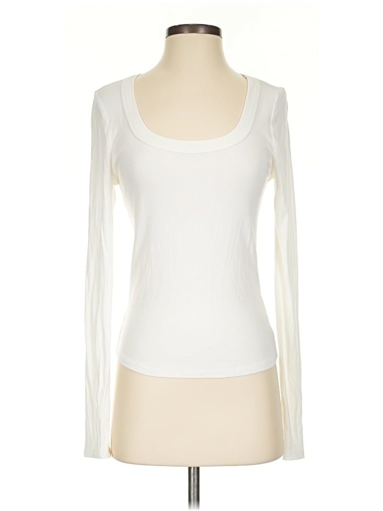 Pre-owned Wild Fable Long Sleeve T-shirt In White