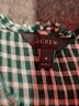 J.Crew 100% Baumwolle Checkered-gingham Green Long Sleeve Blouse Size 4 - photo 7