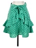 GB 100% Polyester Polka Dots Green Casual Skirt Size S - photo 1