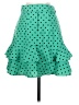 GB 100% Polyester Polka Dots Green Casual Skirt Size S - photo 2