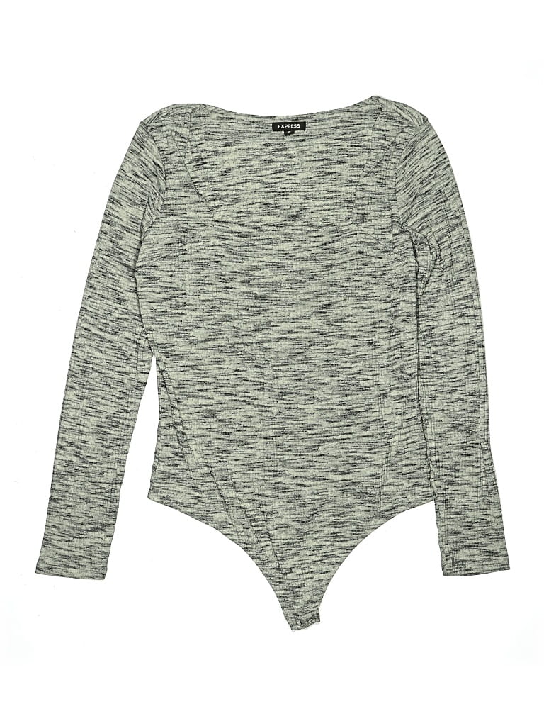 Pre-owned Express Bodysuit In Gray