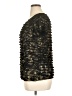DressBarn 100% Polyester Metallic Black Short Sleeve Top Size XL - photo 5
