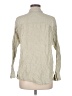 Stradivarius Stripes Ivory Long Sleeve Button-Down Shirt Size M - photo 2