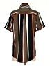 Unbranded Stripes Brown Black Short Sleeve Blouse Size S - photo 2