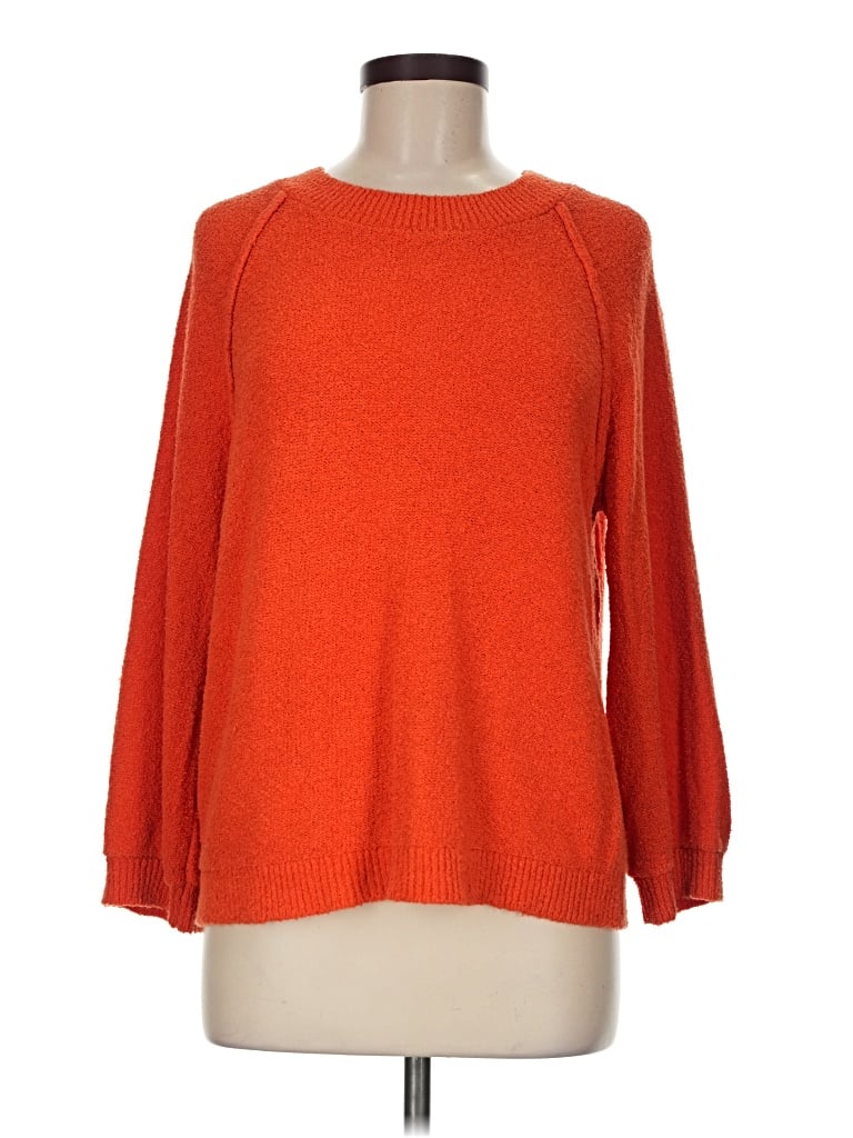 Pre-owned Ann Taylor Loft Pullover Sweater In Orange