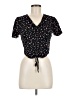 Active USA 100% Rayon Black Short Sleeve Blouse Size M - photo 1
