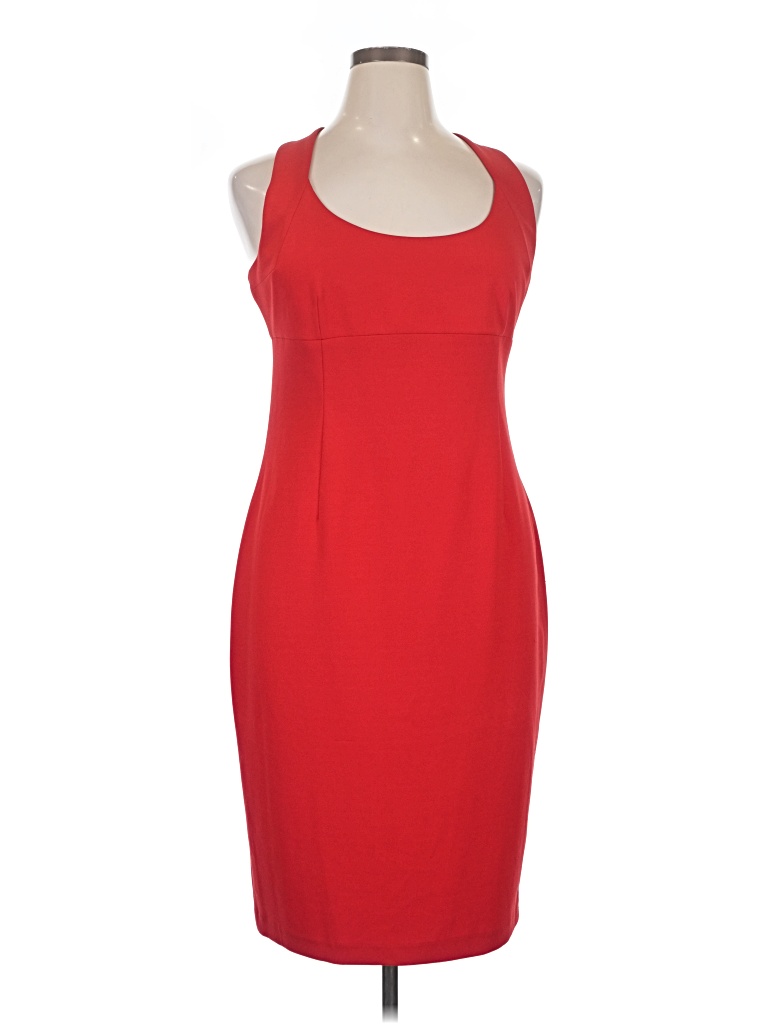 Pre-owned Calvin Klein Cocktail Dress In Red