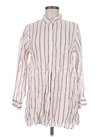 Garnet Hill 3/4 Sleeve Button-Down Shirt (view 1)