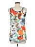 Fei 100% Polyester Orange Sleeveless Blouse Size M - photo 2