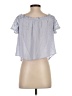 Heartloom 100% Rayon Gray Blue Short Sleeve Blouse Size S (estimated) - photo 2